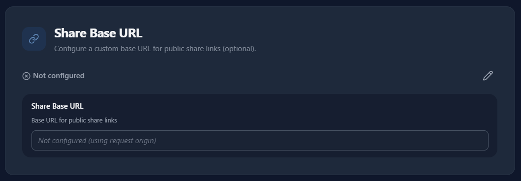Custom share domain
